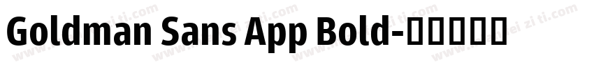 Goldman Sans App Bold字体转换